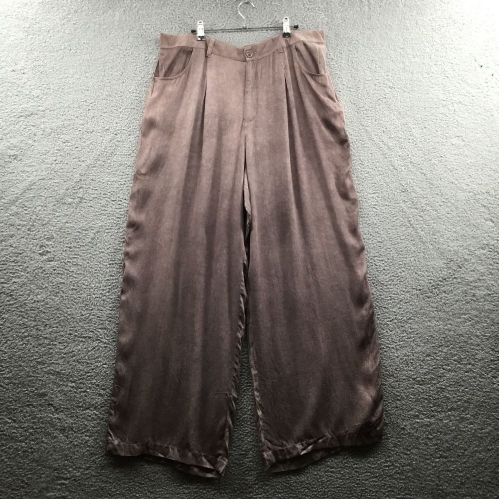 ASOS Design Hourglass Wide Leg Dad Pants Washed Mink 14 - Picture 2 of 5